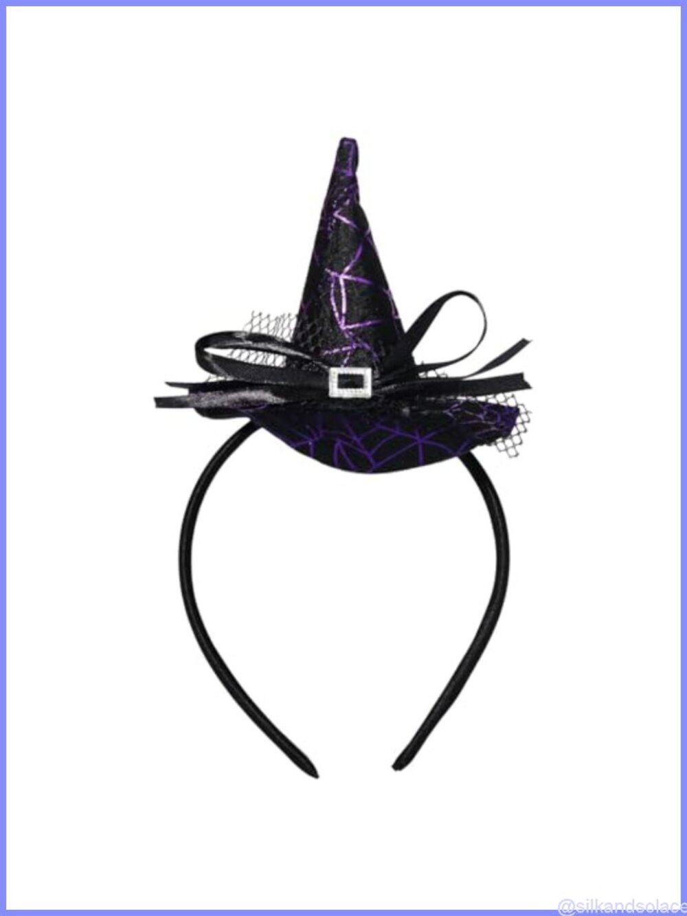 Witch Hat Headband Spider Web Hair Accessory for Halloween Party